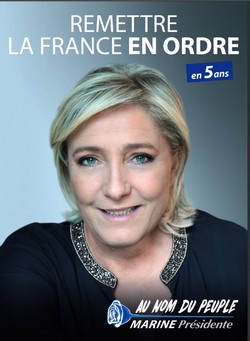 Affiche de campagne Marine Le Pen